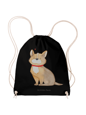 Mr. & Mrs. Panda Sportbeutel Hund Glück ohne Spruch in Schwarz