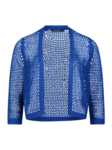 Betty Barclay Grobstrickjacke mit Lochmuster in Electric Blue