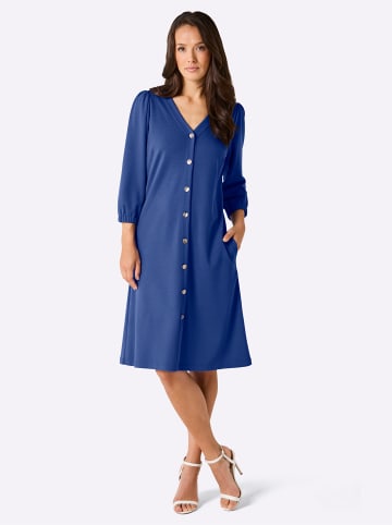 creation L A-Linien-Kleid in royalblau