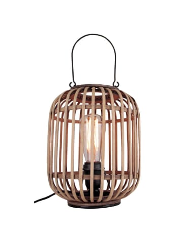 Brilliant Tischleuchte mit Tragegriff Woodrow ⌀ 21,5 cm in hellbraun