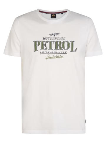 Petrol Industries Bedrucktes Jersey-T-Shirt Astro in Weiß