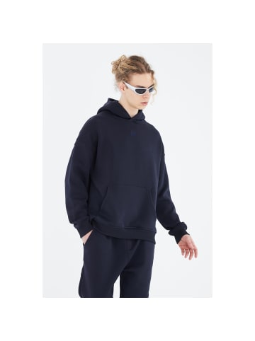 Megaman Oversize Fit Basic Hoodie in Dunkelblau