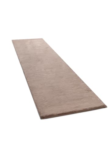KADIMA DESIGN Hochflor Teppich Unifarben schmutzabweisend in Beige