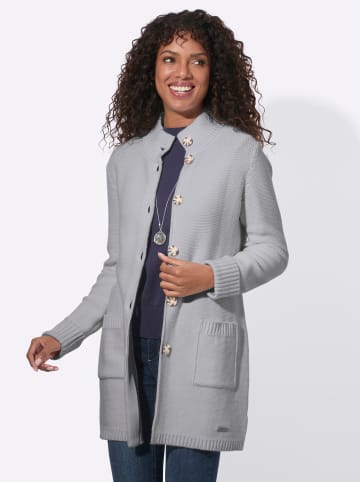 WITT WEIDEN Strickjacke in steingrau-meliert