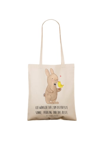 Mr. & Mrs. Panda Tragetasche Hase Küken mit Spruch in Creme