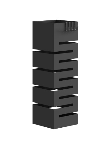 HOMCOM Regenschirmständer-15,5L x 15,5B x 49H cm-Schwarz