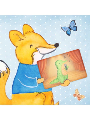 Mr. & Mrs. Panda Blechschild Krokodil Singen Design ohne Spruch in Weiß