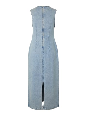 Pieces Maxikleid in Light Blue Denim1