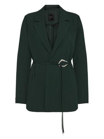 Zero  Longblazer strukturiert mit Bindedetail in Green Forest