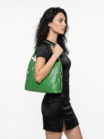 Samantha Look Handtasche echt Leder in grün