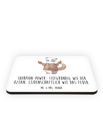 Mr. & Mrs. Panda Kühlschrankmagnet Skorpion Astrologie mit Spruch in Weiß