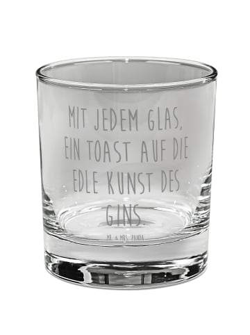 Mr. & Mrs. Panda Gin Glas Spruch Ginglas Toast mit Spruch in Transparent