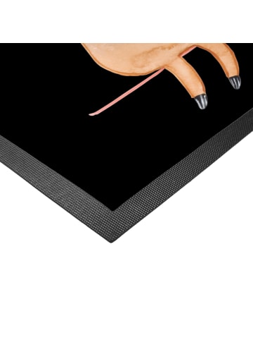 Mr. & Mrs. Panda Fußabstreifer Faultier Pärchen ohne Spruch in Schwarz