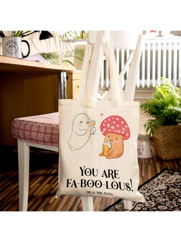 Mr. & Mrs. Panda Tragetasche Halloween Zauber mit Spruch in Creme