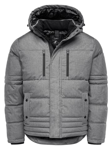 Humy Winterjacke warm gefüttert Kapuze in Hellgrau