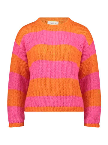 CARTOON Strickpullover mit Rundhalsausschnitt in Orange/Pink