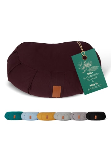 DoYourFitness Yoga-Kissen Ganesh gefüllt Buchweizen braun Halbmond Braun