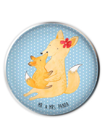Mr. & Mrs. Panda Waschbecken Ablaufstopfen Fuchs Mama ohne Spruch in Blau Pastell