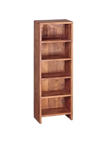 FineBuy Bücherregal in Braun / Sheesham / 30x17x90