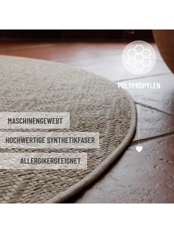 Wecon Home Outdoorteppich Miami Beach in beige creme