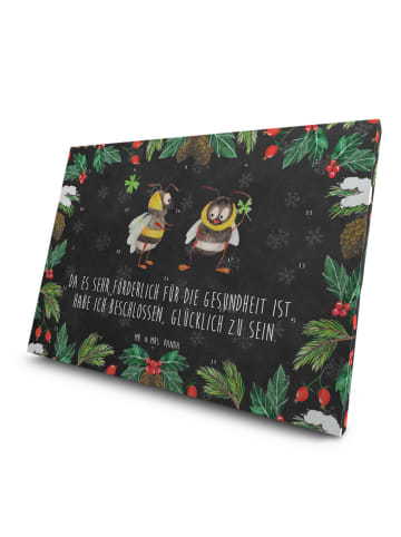 Mr. & Mrs. Panda Adventskalender Hummeln Kleeblatt mit Spruch in Kreidetafel