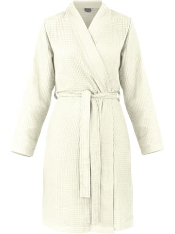 normani Damen Morgenmantel aus Waffelpique Manisa in Weiß