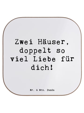 Mr. & Mrs. Panda Untersetzer Spruch Trennung von den Eltern mit ... in Weiß