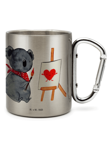 Mr. & Mrs. Panda Edelstahltasse Koala Künstler ohne Spruch in Silber