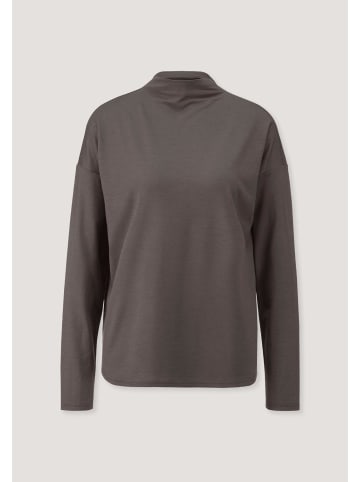 Hessnatur Hessnatur Longsleeve Oversize aus reiner Bio-Merinowolle in dunkles mauve