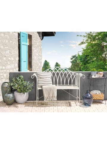 Beliani Gartenbank MILAZZO in Weiß - (W) 130 x (H) 94 x (L) 45 cm