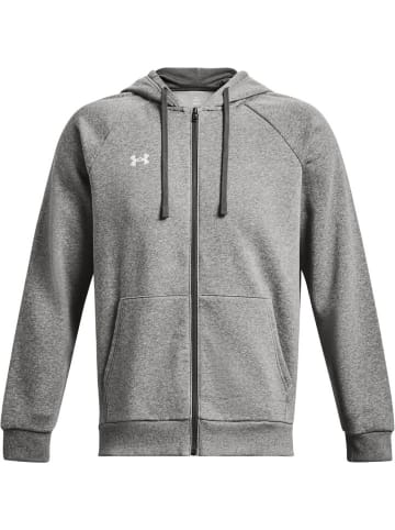 Under Armour Fleecejacke/Fleecepullover "Ua Rival Fleece Fz Hoodie" in Grau