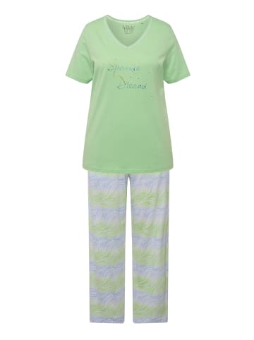 Ulla Popken Pyjama in hellgrün