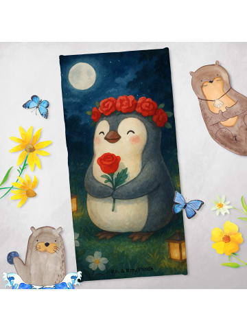 Mr. & Mrs. Panda Saunatuch Jungfrau Astrologie Design ohne Spruch in Weiß
