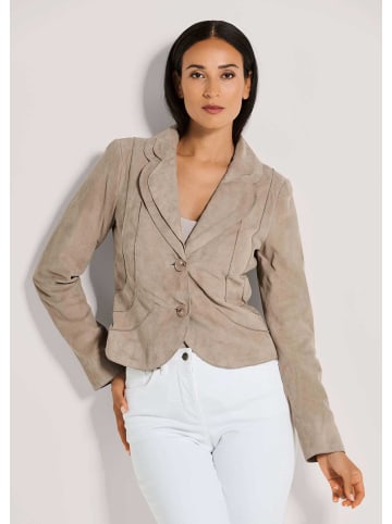 MADELEINE Kurzblazer aus Ziegenvelours-Leder in berber