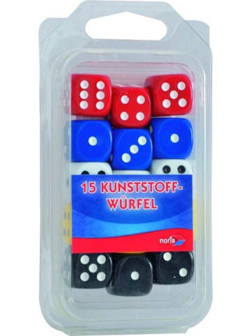 Noris Spiele 15 Kunststoff-Augenwürfel bunt