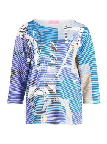 Betty Barclay Sweatshirt mit Rippenstruktur in Blue/Petrol