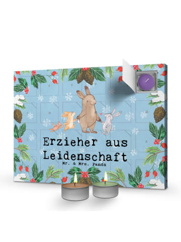 Mr. & Mrs. Panda Duftkerzen Adventskalender Erzieher Leidenschaf... in Blau Pastell