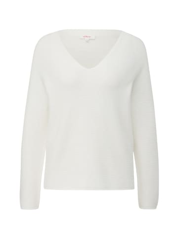 S. Oliver Strickpullover in Weiß