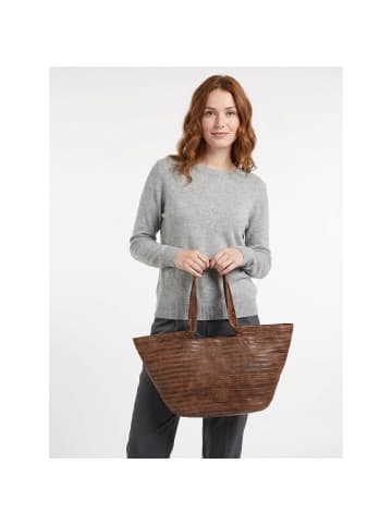 FREDs BRUDER Layer Shopper Tasche Leder 50 cm in toffee