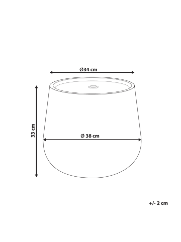 Beliani Gartenbrunnen CASCATA in Grau - (W) 38 x (H) 33 x (L) 38 cm