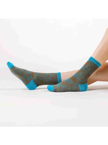 MUNADUNA 2er-Pack 3D-Relief Muster-Socken-Farb-Mix