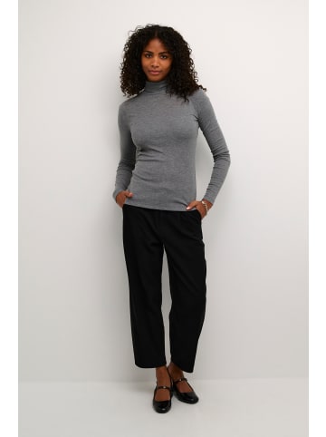 Kaffe Langarm-Shirt KAronia Slim fit in Grey Melange