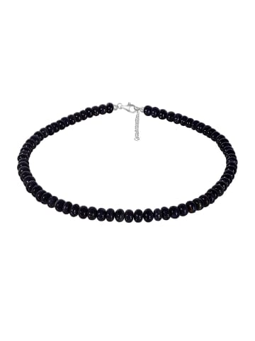 Xen Collier "Tigerauge black Rondelle" in Schwarz