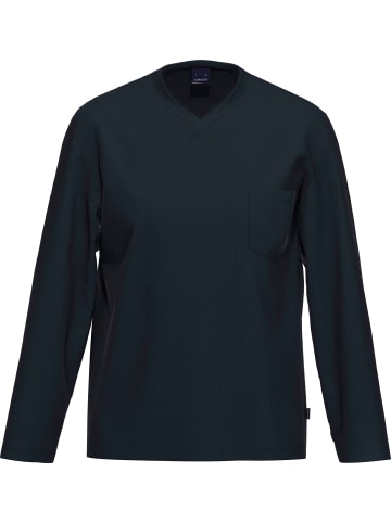 Ammann Single-Jersey Bio Langarmshirt in dunkelblau