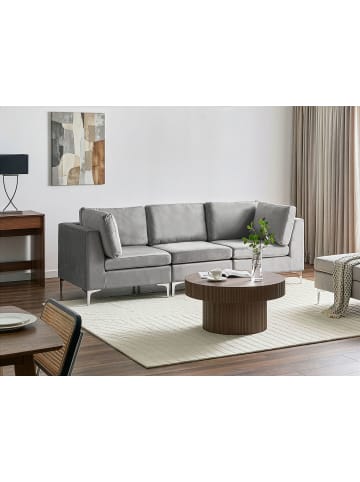 Beliani Modulsofa EVJA in Grau - (W) 235 x (H) 84 x (L) 85 cm