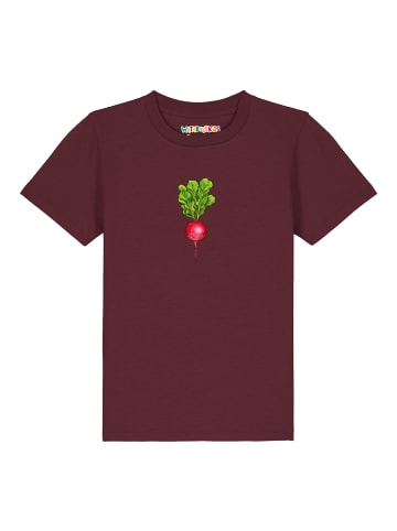 wat? Apparel T-Shirt Radieschen in Weinrot