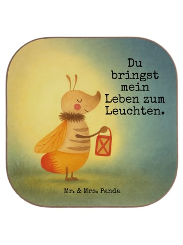 Mr. & Mrs. Panda Untersetzer für Gläser Glühwürmchen Design mit ... in Weiß