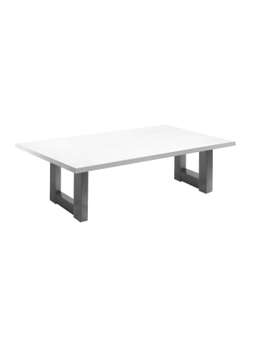 58 aufm Kessel COUCHTISCH Etti 3 140 x 70 x 47 Wohnzimmertisch Graphit/Weiß Matt Lack