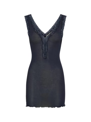 Seamless Basic Top Cotton Lacey in Midnight