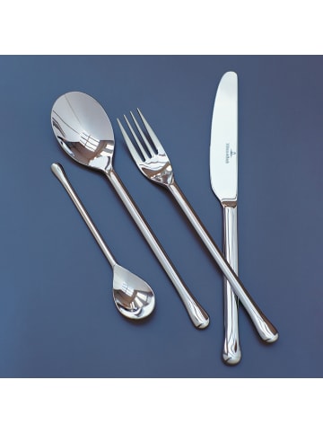 Villeroy & Boch 6er Set Tafelmesser Udine in Silber 238 mm in silber